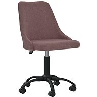 Otočná jídelní židle hnědá textil, 330870 - Jídelní židle