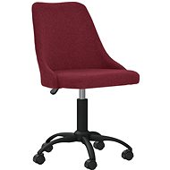 Otočná jídelní židle vínová textil, 330875 - Jídelní židle