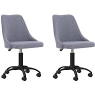 Otočné jídelní židle 2 ks světle šedé textil, 330878 - Jídelní židle