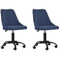 Otočné jídelní židle 2 ks modré textil, 330884 - Jídelní židle