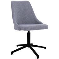 Otočná jídelní židle světle šedá textil, 330890 - Jídelní židle