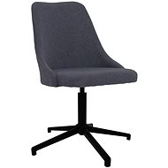 Otočná jídelní židle tmavě šedá textil, 330891 - Jídelní židle