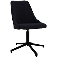 Otočná jídelní židle černá textil, 330892 - Jídelní židle