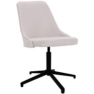 Otočná jídelní židle krémová textil, 330893 - Jídelní židle