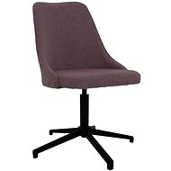 Otočná jídelní židle hnědá textil, 330894 - Jídelní židle