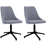 Otočné jídelní židle 2 ks světle šedé textil, 330902 - Jídelní židle