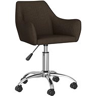 Otočná jídelní židle tmavě hnědá textil, 330930 - Jídelní židle