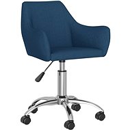 Otočná jídelní židle modrá textil, 330931 - Jídelní židle