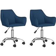 Otočné jídelní židle 2 ks modré textil, 330943 - Jídelní židle