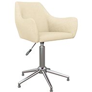 Otočná jídelní židle krémová textil, 330952 - Jídelní židle