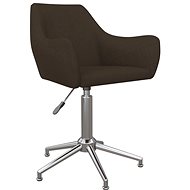 Otočná jídelní židle tmavě hnědá textil, 330954 - Jídelní židle