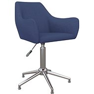Otočná jídelní židle modrá textil, 330955 - Jídelní židle