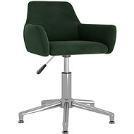 Otočná jídelní židle tmavě zelená samet, 331087 - Jídelní židle