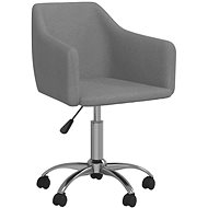 Otočná jídelní židle světle šedá textil, 331161 - Jídelní židle