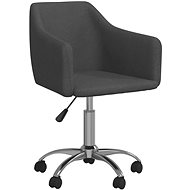 Otočná jídelní židle tmavě šedá textil, 331162 - Jídelní židle