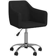 Otočná jídelní židle černá textil, 331163 - Jídelní židle