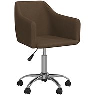 Otočná jídelní židle tmavě hnědá textil, 331166 - Jídelní židle
