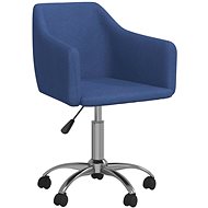 Otočná jídelní židle modrá textil, 331167 - Jídelní židle