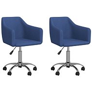 Otočné jídelní židle 2 ks modré textil, 331179 - Jídelní židle