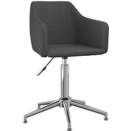 Otočná jídelní židle tmavě šedá textil, 331186 - Jídelní židle