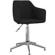 Otočná jídelní židle černá textil, 331187 - Jídelní židle