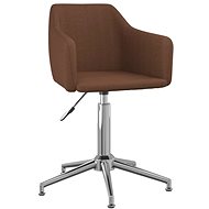 Otočná jídelní židle hnědá textil, 331189 - Jídelní židle