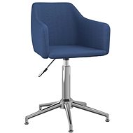 Otočná jídelní židle modrá textil, 331191 - Jídelní židle