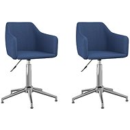 Otočné jídelní židle 2 ks modré textil, 331203 - Jídelní židle