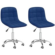 Otočné jídelní židle 2 ks modré textil, 334013 - Jídelní židle