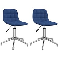Otočné jídelní židle 2 ks modré textil, 334055 - Jídelní židle