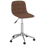 Otočná jídelní židle hnědá textil, 334086 - Jídelní židle