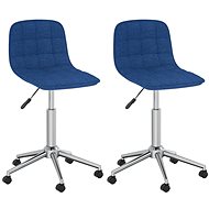Otočné jídelní židle 2 ks modré textil, 334097 - Jídelní židle