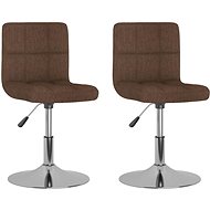 Otočné jídelní židle 2 ks hnědé textil, 334212 - Jídelní židle