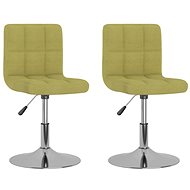 Otočné jídelní židle 2 ks zelené textil, 334214 - Jídelní židle