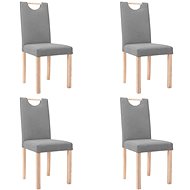 Jídelní židle 4 ks světle šedé textil, 336768 - Jídelní židle