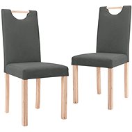 Jídelní židle 2 ks tmavě šedé textil, 336769 - Jídelní židle