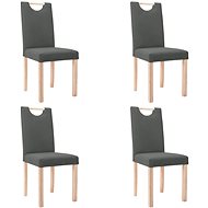 Jídelní židle 4 ks tmavě šedé textil, 336770 - Jídelní židle