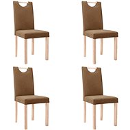 Jídelní židle 4 ks hnědé textil, 336774 - Jídelní židle