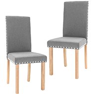 Jídelní židle 2 ks světle šedé textil, 336787 - Jídelní židle