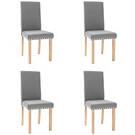 Jídelní židle 4 ks světle šedé textil, 336788 - Jídelní židle