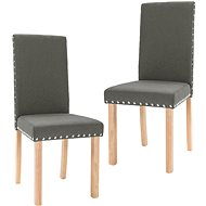 Jídelní židle 2 ks tmavě šedé textil, 336789 - Jídelní židle