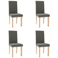 Jídelní židle 4 ks tmavě šedé textil, 336790 - Jídelní židle
