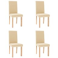 Jídelní židle 4 ks krémové textil, 336792 - Jídelní židle
