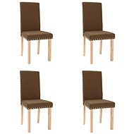 Jídelní židle 4 ks hnědé textil, 336794 - Jídelní židle