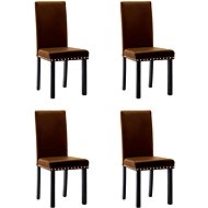 Jídelní židle 4 ks hnědé PVC, 336806 - Jídelní židle