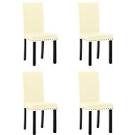 Jídelní židle 4 ks krémové PVC, 336810 - Jídelní židle