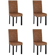 Jídelní židle 4 ks hnědé textil, 336816 - Jídelní židle