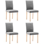 Jídelní židle 4 ks světle šedé textil, 336818 - Jídelní židle