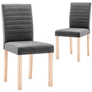 Jídelní židle 2 ks tmavě šedé textil, 336819 - Jídelní židle