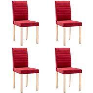 Jídelní židle 4 ks vínové textil, 336830 - Jídelní židle